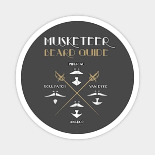 Musketeer Beard, Goatee and Mustache Guide Magnet